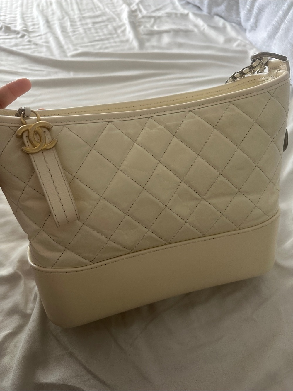 Authentic Chanel Gabrielle Medium in Dirty White Colour - Picture 7 of 11